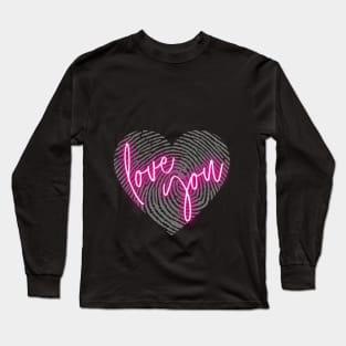 Fingerptints heart Long Sleeve T-Shirt